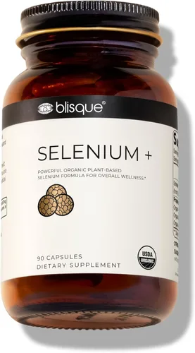 Blisque - Selenio orgánico para apoyo tiroideo, sistema inmunológico y salud cardíaca | con semillas de mostaza orgánicas | Auténtico y natural | 90