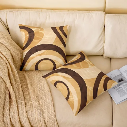 Miniatura 2 de Paquete de 4 fundas de almohada decorativas geométricas, juego de fundas de cojín cuadradas geométricas para sofá, dormitorio, sala de estar, línea