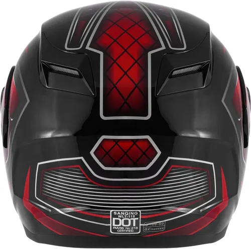 Miniatura 6 de DOT Approved Modular Flip-Up Dual Visor Motorcycle Full Face Helmet for Adults Men & Women with 2 Removable Visors (1 Clear + 1 Tinted)，Suitable for