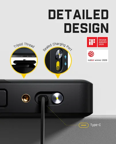 Miniatura 7 de Fanttik A10 Apex - Cinta métrica láser digital 3 en 1 con pantalla a color HD, medición láser recargable de 165 pies y láser de línea cruzada verde