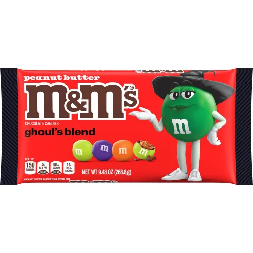 M&M'S Caramelo de Halloween de chocolate con mantequilla de maní Ghoul's Mix de chocolate, 9.48 onzas