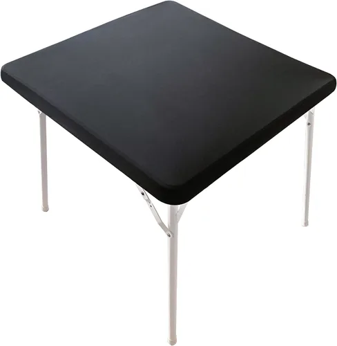 Miniatura 87 de Mantel elástico para mesa auxiliar de cóctel, ajustable de elastano, tamaño pequeño, para mesa auxiliar, 24 x 24 pulgadas, color beige