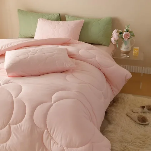 Miniatura 8 de Cottonight - Juego de edredón con girasoles rosas, juego de ropa de cama floral rosado para mujeres y niñas, estilo bohemio y granja chic, manta