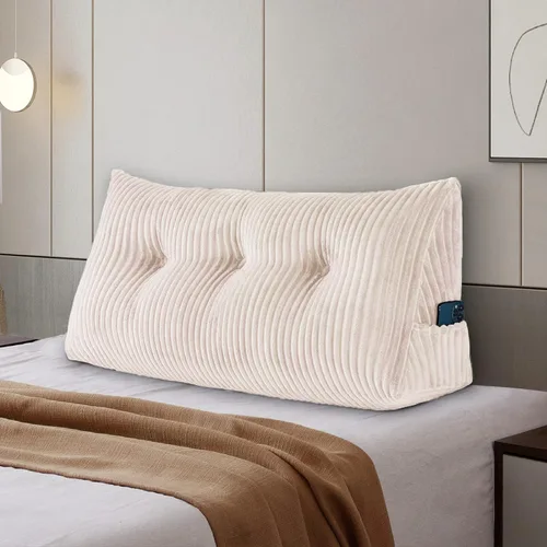Miniatura 9 de Almohada Grande para Cabecero Almohada de Cuña para Cabecero Almohada de Descanso para Cama Almohada de Lectura Refuerzo Almohada Triangular