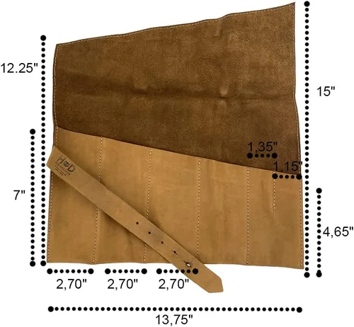 Miniatura 6 de Hide & Drink, Bolsa enrollable grande para herramientas (6 ranuras), bolsa de mano portátil, almacenamiento de taller, organizador de herramientas