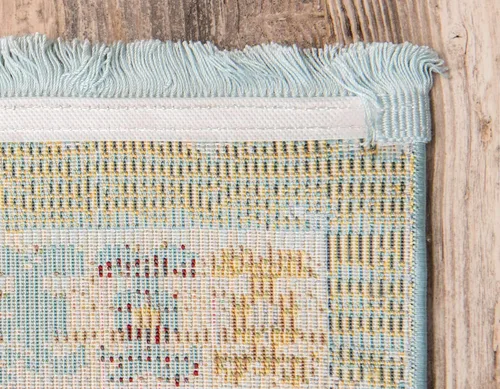 Miniatura 9 de Tapete abstracto Unique Loom, colección Estrella, moderno, multiárea, Polipropileno, celeste/turquesa