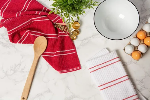 Miniatura 6 de 6 toallas absorbentes para cocina J & M Home Fashions Rojo