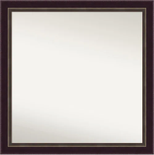 Miniatura 422 de Amanti Art Espejo de baño de bronce para sobre el fregadero, 24 x 24 pulgadas, espejo cuadrado de bronce Lara para tocador, marco de madera