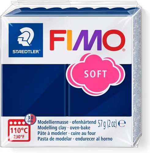STAEDTLER FIMO - Arcilla de polímero suave, arcilla para hornear al horno para joyería, escultura, manualidades, azul Windsor 8020-33 Windsor Azul
