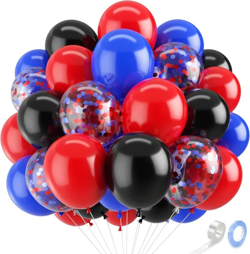 Miniatura 14 de Globos de confeti negro y dorado, paquete de 50 globos de látex metálicos y negros dorados para cumpleaños, graduación, aniversario, decoración