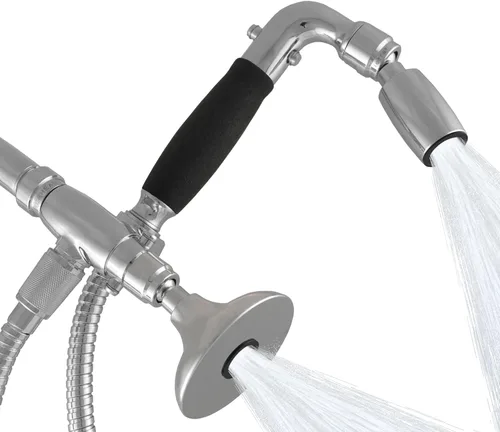 High Sierra Showerheads® - Cabezal de ducha de 4 vías de metal y kit combinado de mano. Cuenta con el cabezal de ducha High Sierra Half Dome y el