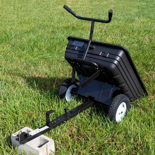 Miniatura 4 de Titan Attachments Carrito volquete de polietileno económico de 650 libras (10 pies cúbicos) para césped