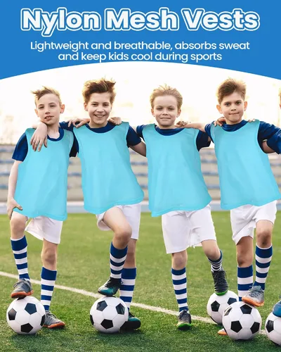 Miniatura 5 de Pasimy 36 unidades de centavos para jóvenes deportes fútbol práctica Jersey niños baloncesto adultos fútbol hockey pinnies Scrimmage camisetas