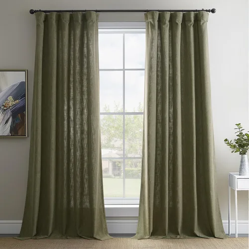 Miniatura 10 de HPD Half Price Drapes - Cortinas básicas de lino sintético de 84 pulgadas de largo, par de 2 paneles - 50 pulgadas de ancho x 84 pulgadas de largo