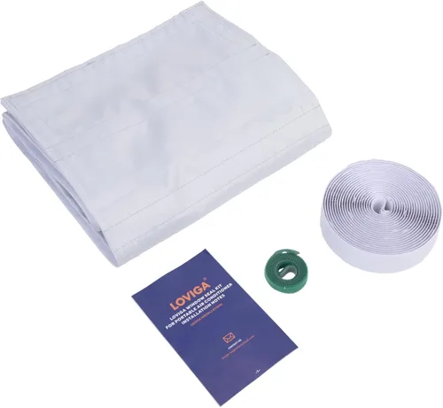 Miniatura 7 de LOVIGA Kit de ventilación portátil de aire acondicionado para ventana, kit de sellado 100% portátil de ventana de CA, se adapta a mangueras de 5 y 6