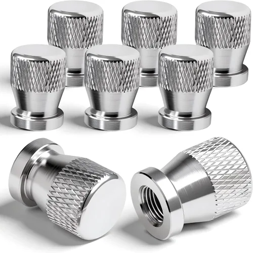 Miniatura 47 de 4 piezas de tapas de válvula de rueda con forma de punta, válvula de rueda de aleación de aluminio con punta, tapas de aire universales a prueba