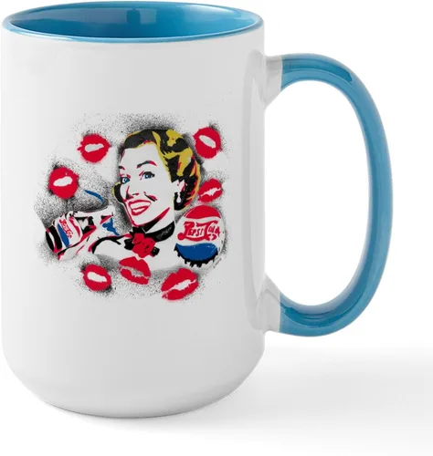 Miniatura 34 de CafePress Pepsi - Taza de café de cerámica (15.0 fl oz)