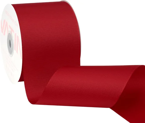 Miniatura 31 de Vatin - Rollo de cinta de grogrén, rollos de 25-50 yardas, perfecto para decoración de bodas, coronas, baby showers, envolturas de paquete de regalo