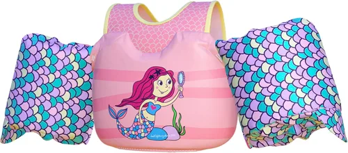 Dark Lightning Chaleco de natación para niños de 2, 3, 4, 5, 6 y 7 años, flotadores para niños pequeños con alas de brazo de 30 a 50 libras, chaleco