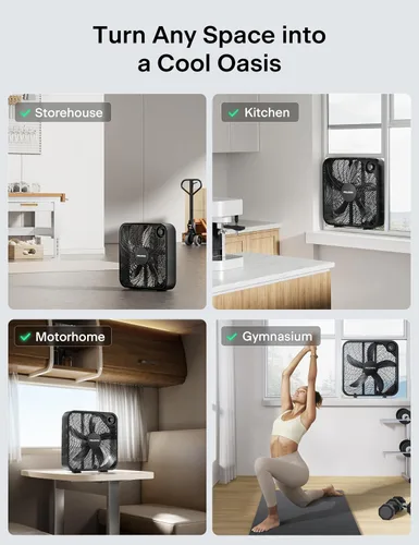 Miniatura 6 de PELONIS Ventilador de caja de 20 pulgadas – 3 velocidades, ventiladores de ventana, para piso o mesa, 25 pies/s, 2025 mejorado, lanzamiento de aire