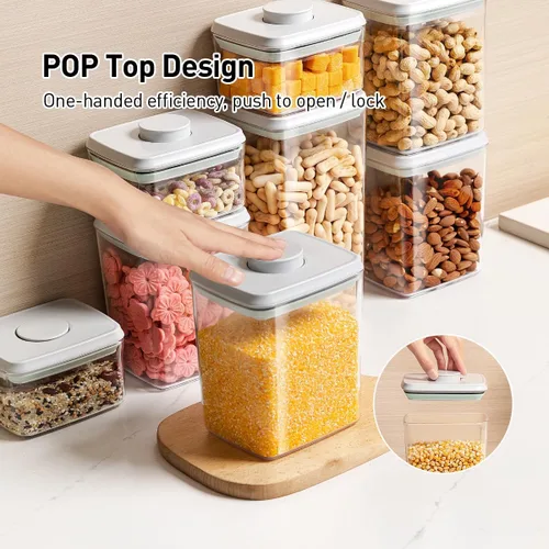 Miniatura 2 de Contenedores de almacenamiento de alimentos con tapas, 2.9 cuartos de galón, recipientes herméticos para almacenamiento de alimentos, sin BPA, 2.9qt