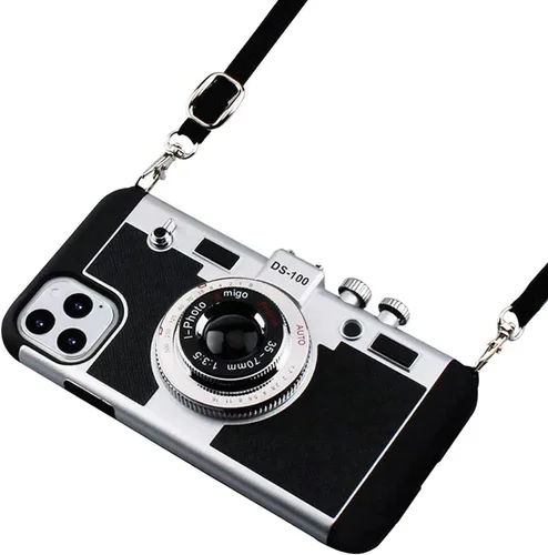 Funda SGVAHY para iPhone 6/6s, funda vintage con diseño 3D único y bonito, cubierta removible con cordón para el cuello, funda de silicona para