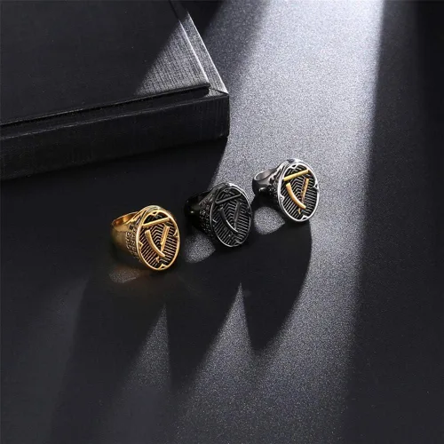 Miniatura 3 de PAURO - Anillo de acero inoxidable para hombre