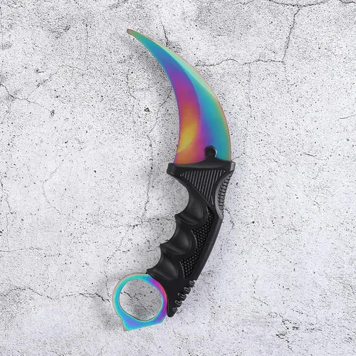 Miniatura 4 de Karambit - Cuchillo táctico de hoja fija, herramienta de campamento, 2 piezas de acero inoxidable al aire libre con funda y cable, adecuado