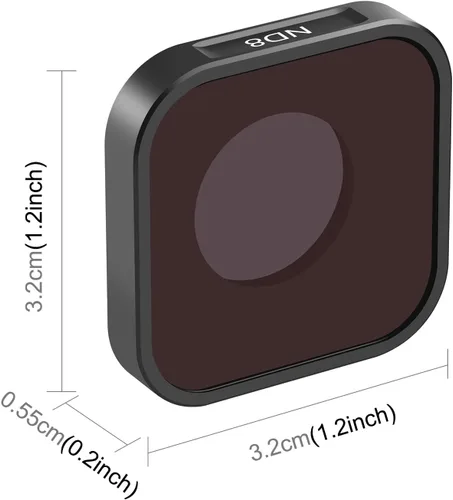 Miniatura 2 de PULUZ Filtro de lente ND8 para GoPro Hero11 / Hero11 Mini / HERO10 / HERO9 Kit de filtro de lente de densidad neutra negro lente protectora estándar