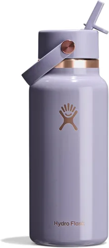 Miniatura 111 de Hydro Flask Botella de agua – Acero inoxidable aislado – Tapa flexible con popote de boca ancha, antiderrames, a prueba de fugas y recargable en 32
