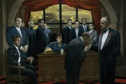 Picture Peddler Póster de mafia Scarface padrino gángsters de casino, 24 x 36 pulgadas