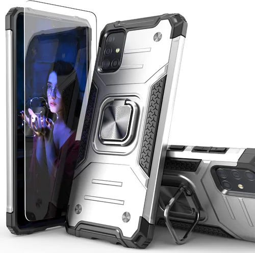 Miniatura 12 de Funda para Galaxy A71 5G con protector de pantalla, a prueba de caídas, ajuste delgado, con soporte para automóvil, funda protectora ligera