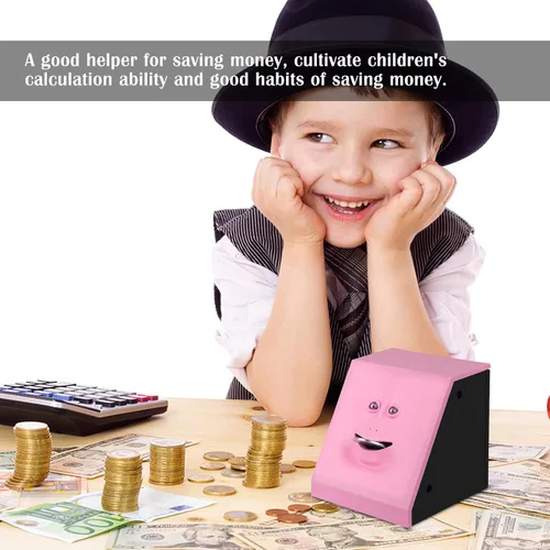 Miniatura 4 de Banco de ahorro para comer monedas, con pilas, caja de ahorro de dinero para niños de 3 años en adelante, para niños, niñas, adultos, Navidad