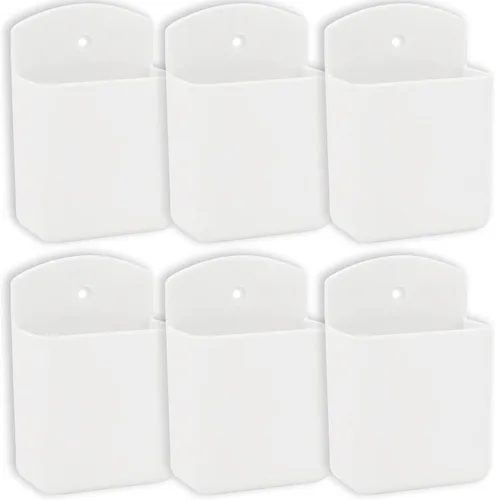Miniatura 13 de Paquete de 2 cajas autoadhesivas para TV y aire acondicionado, soporte para control remoto, montaje en pared, caja organizadora
