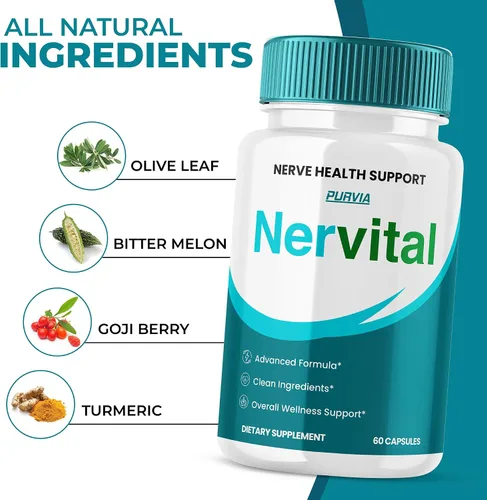Miniatura 2 de Paquete de 2 cápsulas nerviosas, alivio de neuropatía de máxima fuerza para piernas y pies, estimulador de vitaminas para nervios, suplemento