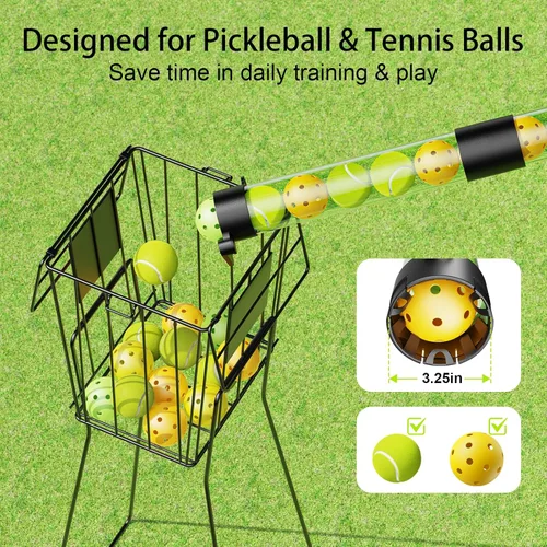 Miniatura 4 de Recuperador de bolas de pickleball de 17 bolas y soporte de bolas con correa, protector de espalda para accesorios de pickleball, rápido para Verde