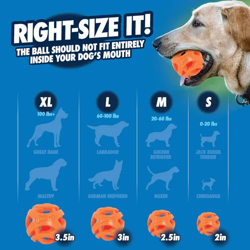Miniatura 3 de Pelota de juguete Chuckit! Air Fetch para perros, pequeña (5.08 cm de diámetro), para perros de 0-9 kg, paquete de 2