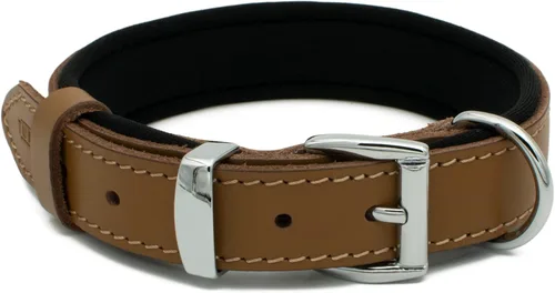 Miniatura 20 de Collar de perro de cuero curtido vegetal para perros grandes, collares de perro resistentes y de diseño de lujo
