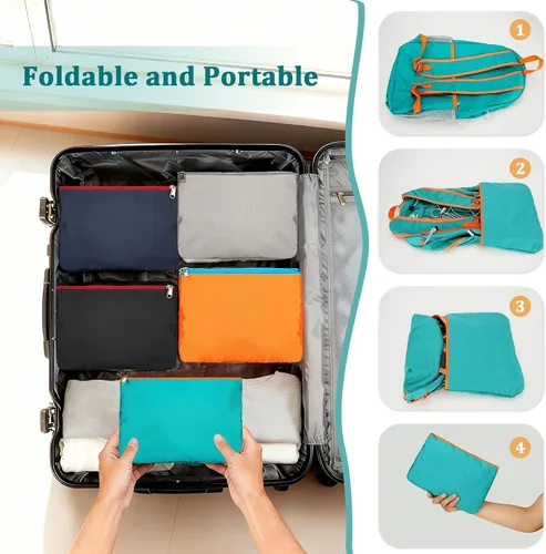 Miniatura 6 de Mochila plegable ultraligera resistente al agua para viajes, campamento al aire libre, 25L, 5