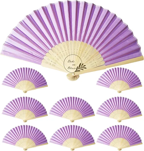 Miniatura 7 de Abanicos de seda personalizados a granel, ventiladores plegables personalizados para bodas, fiestas de dama de honor, suministros de fiesta