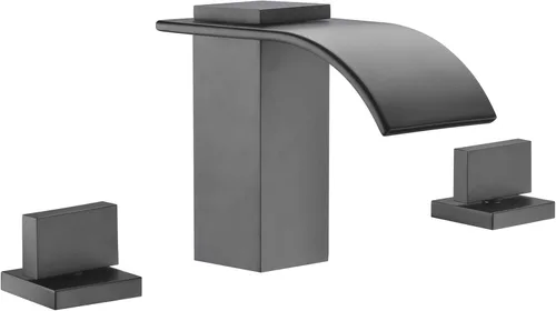 Miniatura 8 de sumerain Cascada de 8 pulgadas grifo de lavabo de baño extendido de 3 agujeros acabado cromado Cromo