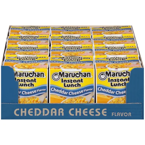 Miniatura 3 de Maruchan Fideos Ramen Instant Lunch con sabor a queso cheddar, sopa de fideos instantáneos estilo japonés, comida rápida y fácil, taza de 2.25 onzas