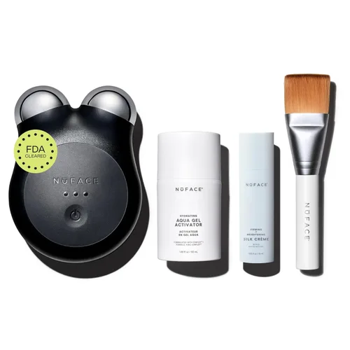 NUFACE MINI+ Kit de dispositivo facial de microcorriente – aprobado por la FDA – Herramienta de escultura de cuello y facial para tensar la piel,