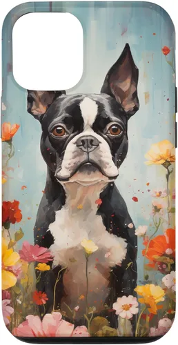 Miniatura 28 de Boston Terrier in Flower Garden Dog Art Lovers Design Case for iPhone 17