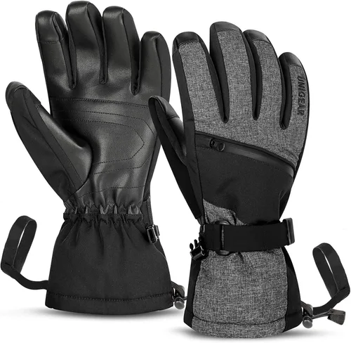 Guantes de esquí Unigear impermeables para pantalla táctil, guantes de snowboard, para clima frío, para hombres y mujeres.