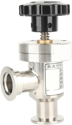 Miniatura 5 de Válvula de aislamiento de fuelle KF25 Válvula de aislamiento de acero inoxidable de ángulo recto 304 de alto vacío Válvula de vacío para equipos
