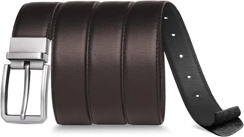 Miniatura 4 de Mens Casual Leather Belts - Reversible Belts For Men - Dual Side Adjustable buckle Dress Pants Mens Belts