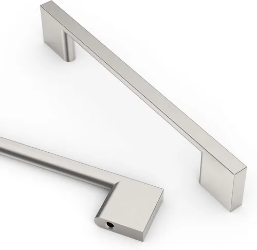 Miniatura 40 de Asidrama - Paquete de 10 manijas de gabinete de cocina de oro cepillado de 3 pulgadas (76mm), tiradores de gabinete, herrajes para gabinete