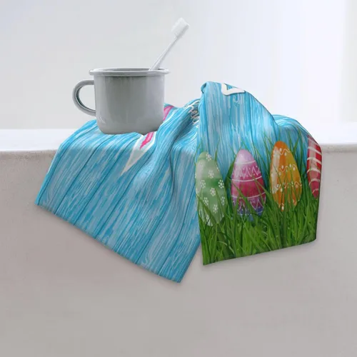 Miniatura 5 de Divertidos toallas de mano suaves de conejo de Pascua, toalla de baño, decorativa, multiusos para yoga, baño, hotel, gimnasio, 12 x 27.5 pulgadas