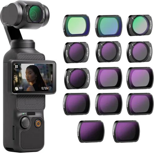 Miniatura 22 de NEEWER ND & CPL Kit de Filtros para Pocket 3 (Paquete de 3), ND4 ND8 CPL Juego de Filtros Polarizadores de Densidad Neutra Magnéticos con Vidrio